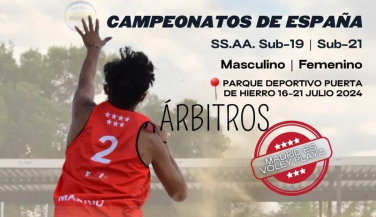 Los árbitros del Campeonato de España de Selecciones de Voley Playa Sub19 y Sub21