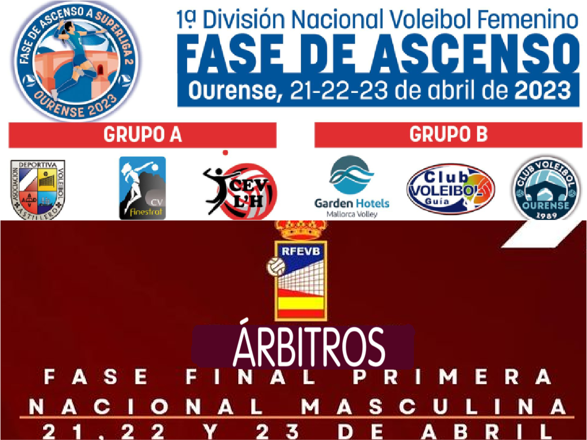 Designaciones Fases Finales Primera División Masculina y Femenina