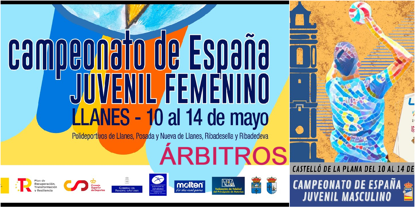Designaciones Campeonato de España Juvenil Masculino y Femenino 2023