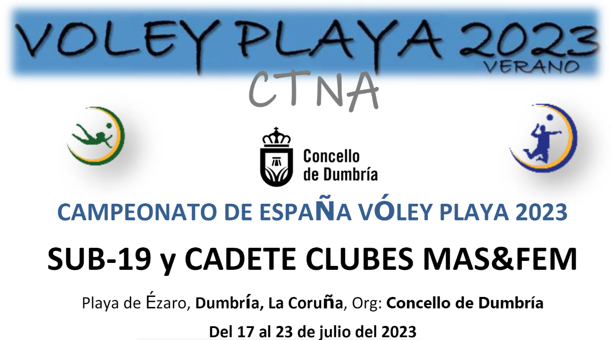 Designaciones Campeonato de España de Vóley Playa Sub19 y Cadete 2023
