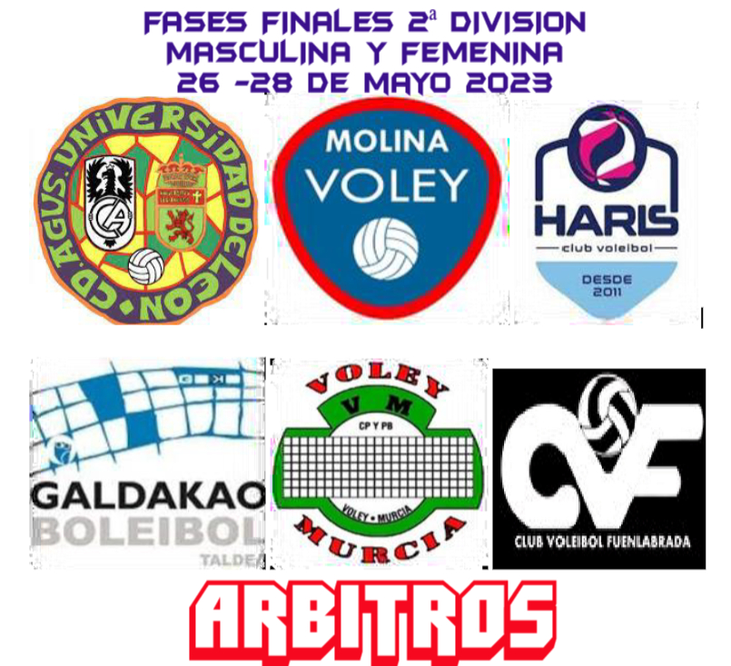 Designaciones Fase Final 2ª División Masculina y Femenina 2023