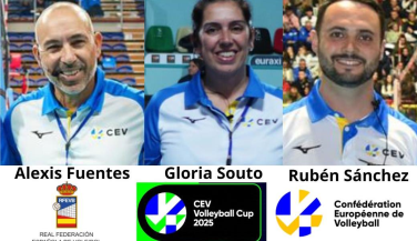 Árbitros españoles en la CEV Volleyball Cup