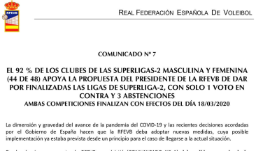 MEDIDAS EXTRAORDINARIAS RFEVB - COVID-19 - COMUNICADO 7