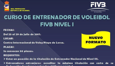 Convocado el Curso de Entrenador FIVB Nivel I en Lorca