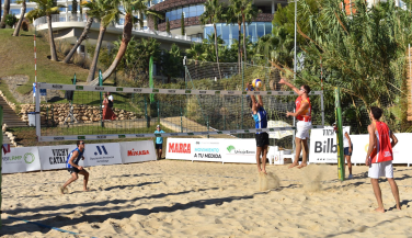 Intensa primera jornada del Higuerón Resort Campeonato de España de Vóley Playa 2023