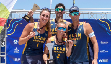 Medallas de oro y plata para la UCAM en el CEU 2024 de Vóley Playa
