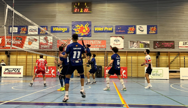 Vibrante victoria del Vikings Volei Prat en casa contra el CV Zaragoza (3-1)