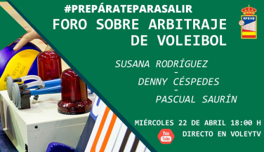 Este miércoles, primer foro sobre arbitraje en VoleyTV