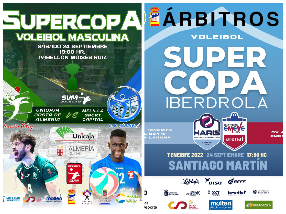 Los árbitros de las Supercopas Masculina y Femenina 2022