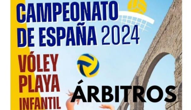 Los árbitros del Campeonato de España de Vóley Playa Infantil. Teruel 2024