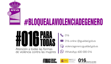 La RFEVB se adhiere a la conmemoración del Día Internacional contra la Violencia de Género