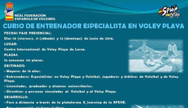 La RFEVB convoca el Curso de Entrenador Especialista en Voley Playa