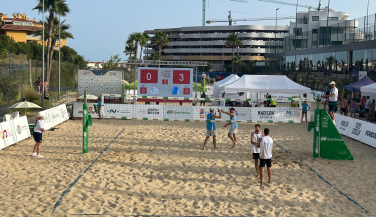 Frenética primera jornada del Higuerón Resort Campeonato de España de Vóley Playa 2024