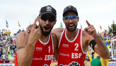 Las mejores imágenes de la gesta de Herrera-Gavira en el Grand Slam de Moscú