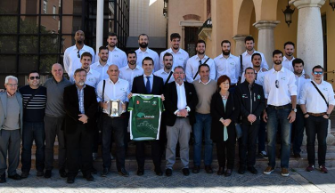 Unicaja Almería celebra la Copa del Rey en el ayuntamiento de la ciudad