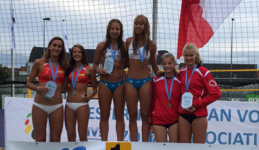 Las españolas Carro-Moreno, subcampeonas del torneo WEVZA Sub17 de Voley Playa