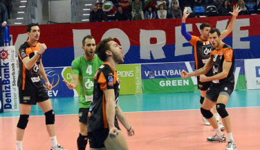 Gran victoria de CAI Voleibol Teruel en Liga de Campeones