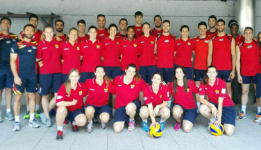 Las selecciones masculina y femenina, juntas en Pinto