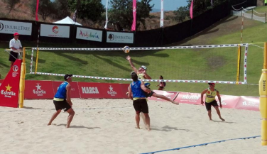 Espectáculo de la gran final del Campeonato de España de Voley Playa en Fuengirola
