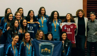 Recepción en el ayuntamiento de Madrid a Madrid Chamberí por su victoria en la Copa Princesa