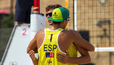 Los españoles Huerta-Jiménez buscan la gloria en el Campeonato de Europa de Voley Playa Sub20