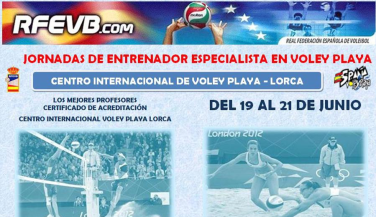 Lorca acogerá las Jornadas de Entrenador Especialista en Voley Playa 