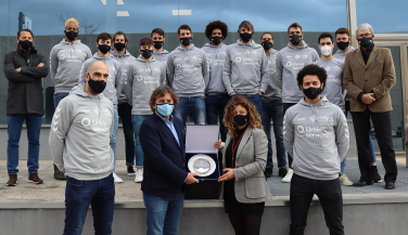 Voley Palma visita Urbia Services y Uenergia tras la gran Copa del Rey
