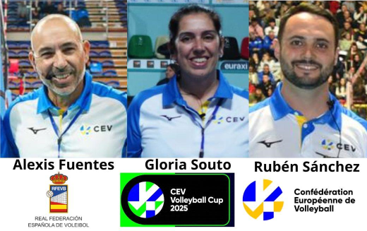 Árbitros españoles en la CEV Volleyball Cup